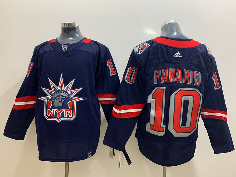 Men's New York Rangers Artemi Panarin #10 Navy Jersey
